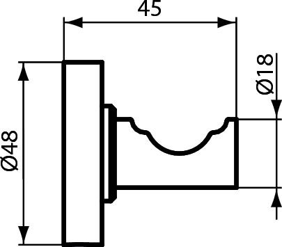 Крючок для одежды Ideal Standard IOM, одинарный, с крепежом, A9115XG