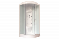 Гидромассажный бокс Royal Bath 90х90х217, белое/матовое стекло, белый профиль, RB 90HK7-WС