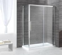 Душевая кабина Cezares Lux Soft 120*80*200 см, прозрачное стекло, хромированный профиль, LUX-SOFT-W-