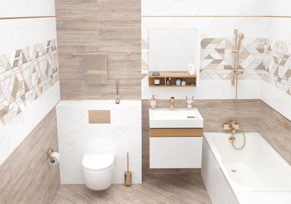Керамическая плитка настенная AltaCera Артдеко белый / Artdeco White 250*500*9, WT9ARE00