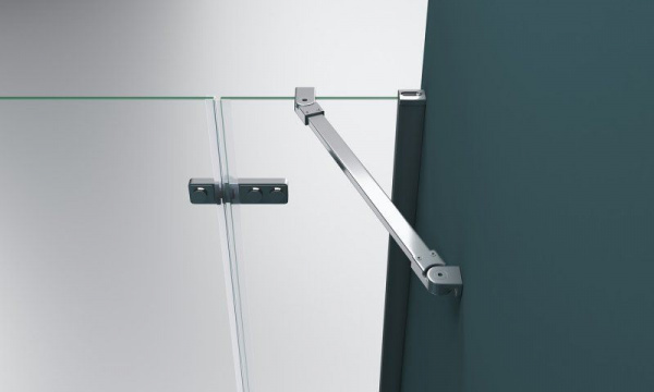 Душевая кабина BelBagno Kraft 900x1000x1950, прозрачное стекло, хромированный профиль, левый, KRAFT-