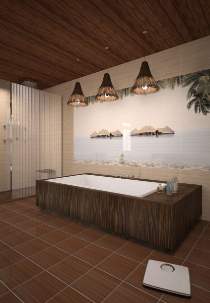 Панно Alma Ceramica из 3 плиток Дель Мар / Del Mare 500*747, PWU09DLM2