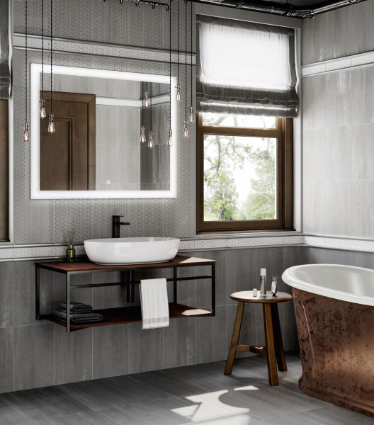 Бордюр Kerama Marazzi Милан Ломбардиа серый темный 25x5,4x8, AD\C569\6399