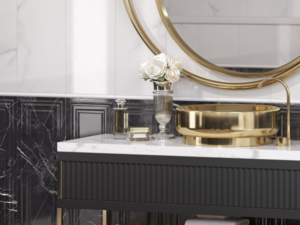 Настенный бордюр Meissen Keramik Gatsby белый 15x25 GT1U052