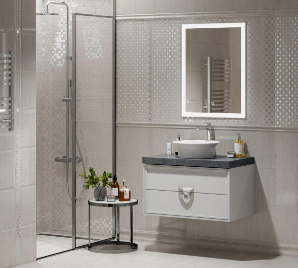 Декор Kerama Marazzi Туф мозаичный бежевый светлый глянц 20х30, MM8346