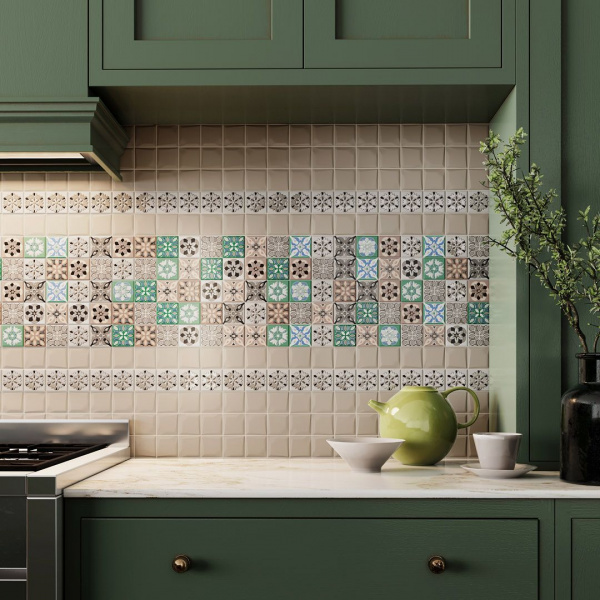 Вставка Kerama Marazzi Анвер 12 4,85x4,85 коричневый, OS\C178\21052