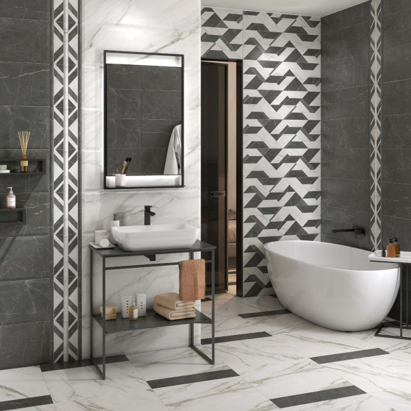 Керамическая плитка напольная Kerama Marazzi Милан Буонарроти белый 60x60x11, SG642800R