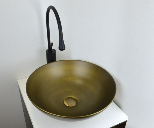 Раковина-чаша Bronze De Luxe Sphera на столешницу, бронза, 405х405х150, 6203