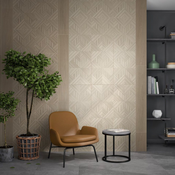 Керамическая плитка настенная Kerama Marazzi Милан Ламбро серый светлый 40x120, 14031R