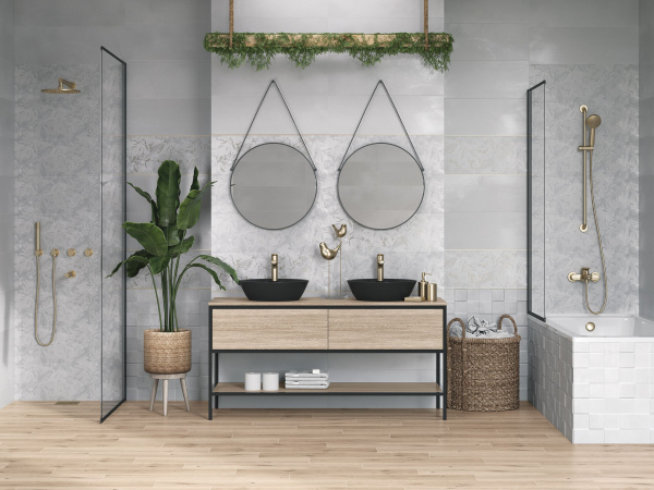 Настенная вставка Meissen Keramik Bosco Verticale серый 25x75 BV2U092