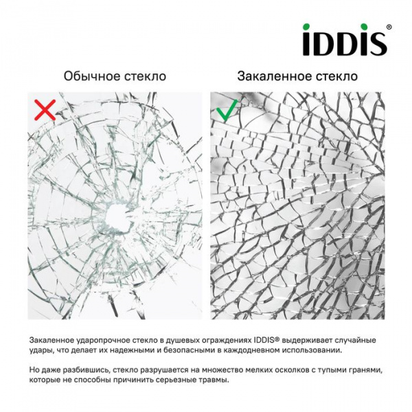 Душевая дверь IDDIS Slide 110х195, черный матовый, прозрачное стекло, покрытие Easy Clean, SLI6BH1i6