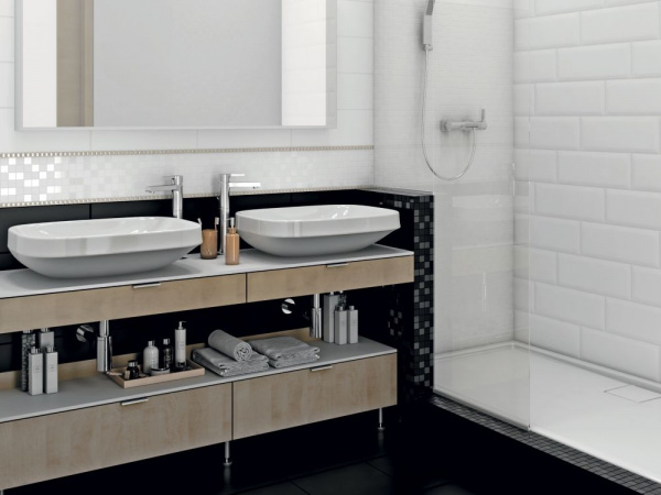Плитка настенная Kerama Marazzi Бельканто 15х40 белый грань 15080