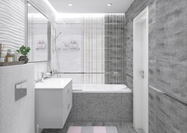 Мозаика Laparet Конкрете тёмно-серый 30х30