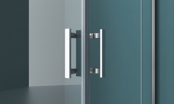 Душевая кабина BelBagno Kraft 90x80 прозрачное стекло, хром левый, KRAFT-AH-22-90/80-C-Cr-L