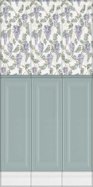 Декор Kerama Marazzi Монфорте Цветы 40x120, 14018R\3F