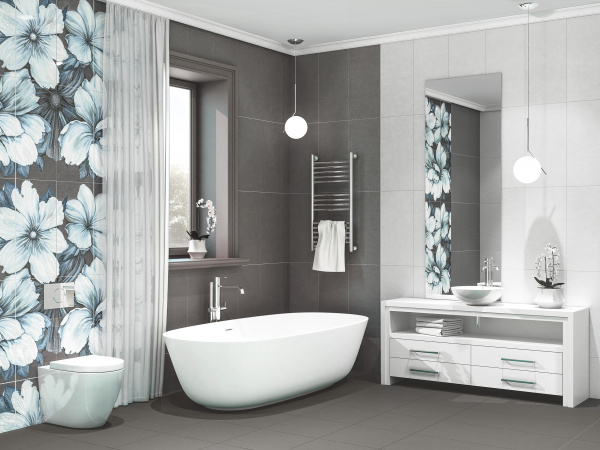Керамическая настенная плитка Azori DEVORE GRIS 31,5*63 1с, 507151101