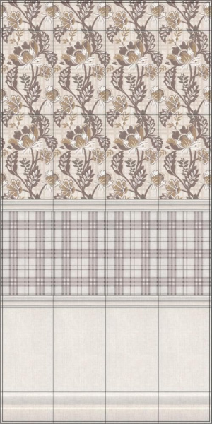 Плитка настенная Kerama Marazzi Трокадеро 25х40 клетка беж светлый 6351