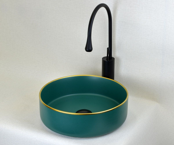 Смеситель для раковины Bronze De Luxe SCANDI высокий черный матовый, 9015B