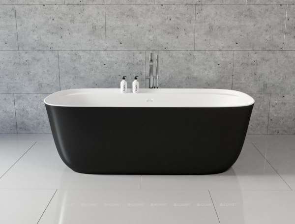 Ванна акриловая Aquanet  Family Fine 170*78 см , белый глянец/ черный матовый, 95778-GW-MB