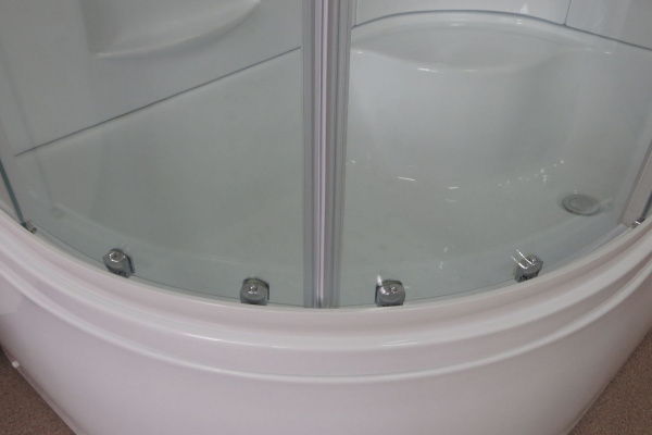 Гидромассажный бокс Royal Bath 120х80х217, прозрачное  стекло, белый профиль, левая, RB 8120ВК2-Т-L