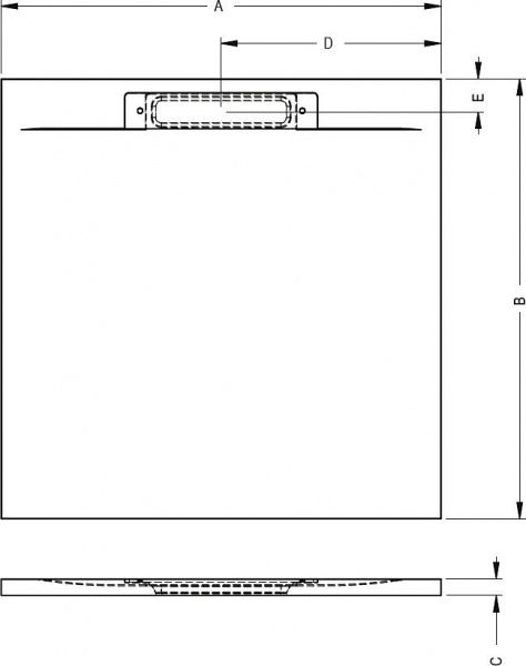 Душевой поддон Riho ISOLA 90x90  COLOUR WHITE MAT, DR221050000000S