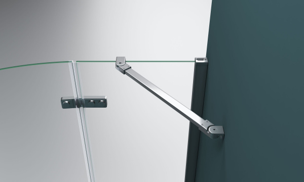 Душевая кабина BelBagno Kraft 1000x1000x1950, прозрачное стекло, хромированный профиль, KRAFT-R-2-10