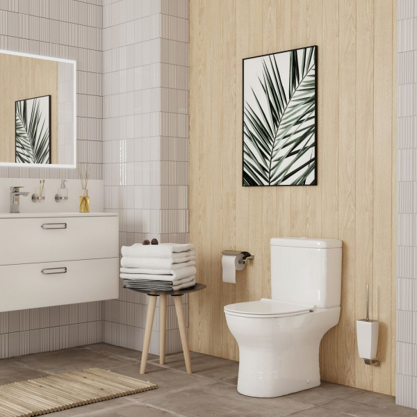 Унитаз-компакт IDDIS Drum, безободковый, белый, DRU2DSEi24