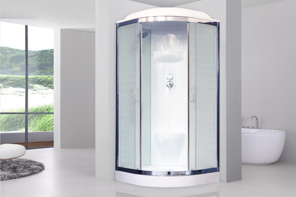 Гидромассажный бокс Royal Bath  100х100х217, белое/матовое стекло, хромированный профиль, RB 100HK6-