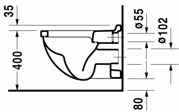 Унитаз подвесной стандартный 54 см Duravit Starck 3, 2200090000