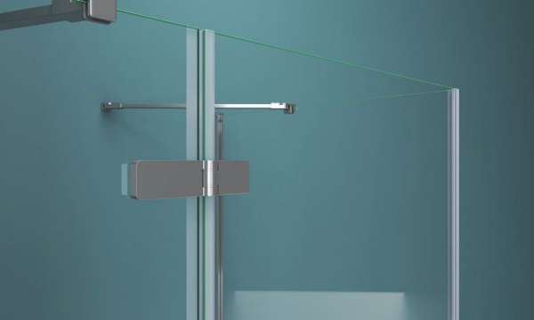 Душевая кабина BelBagno Kraft 900x900x1950, прозрачное стекло, хромированный профиль, левый, KRAFT-A