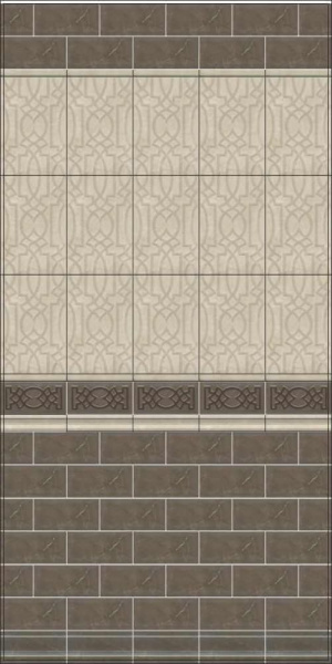 Плитка керамическая настенная Kerama Marazzi Эль-Реаль коричневый грань 20x9,9, 19053