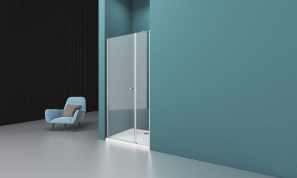 Душевая дверь BelBagno 1400x1950, прозрачное стекло, хромированный профиль, ETNA-B-11-60+80-C-Cr