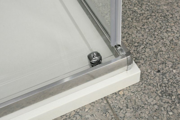 Душевая кабина BelBagno Unique (850-1000)x(850-1000)x1900, текстурное стекло, хромированный профиль,
