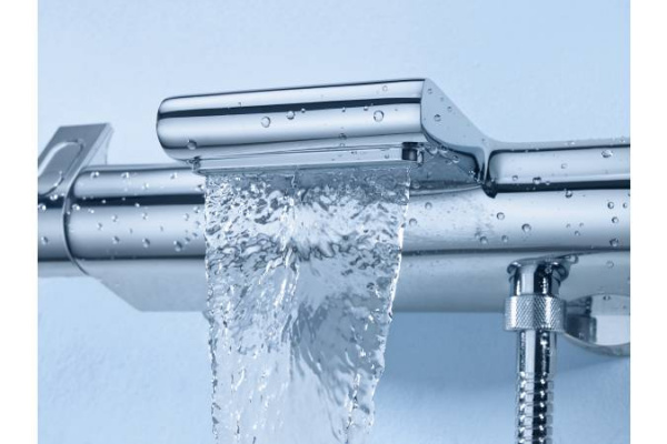 Смеситель для ванны Grohe Grohtherm 2000 New, термостатический с полочкой, хром, 34464001