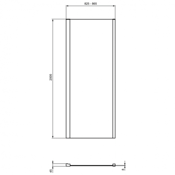 Душевая стенка Ideal Standard I.Life L 85 см, T4864EO