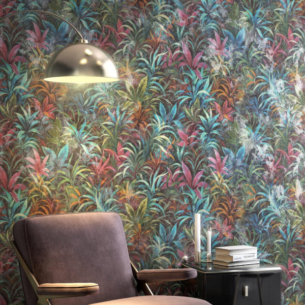 Обои виниловые Kerama Marazzi Экзотика база, зелёный, KM6009