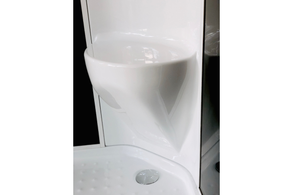 Гидромассажный бокс Royal Bath 90х90х217, черное/прозрачное стекло, хромированный профиль, RB 90HK7-