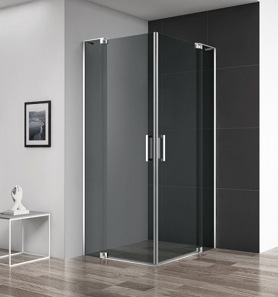 Душевая кабина Cezares Slider  90(100)*90(100)*195 см, серое стекло, хромированный профиль, SLIDER-A