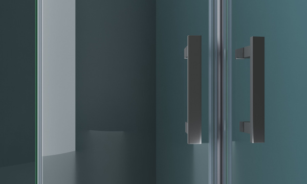 Душевая кабина BelBagno Kraft 1000x1000x1950, прозрачное стекло, хромированный профиль, KRAFT-R-2-10