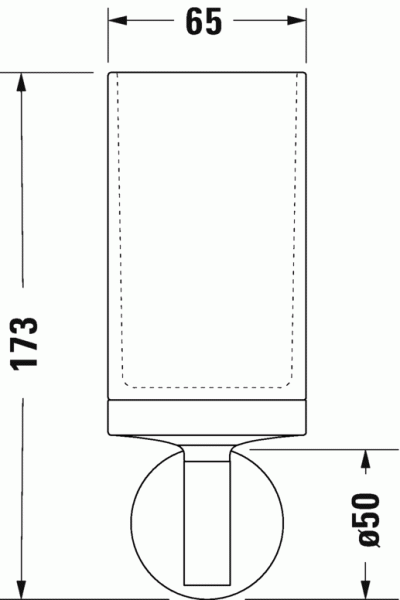 Держатель Duravit Starck T для стакана, чёрный матовый / стекло матовое, 0099314600