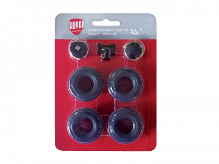 Набор присоединительный Royal Thermo 3/4'' black, RT03.1-1