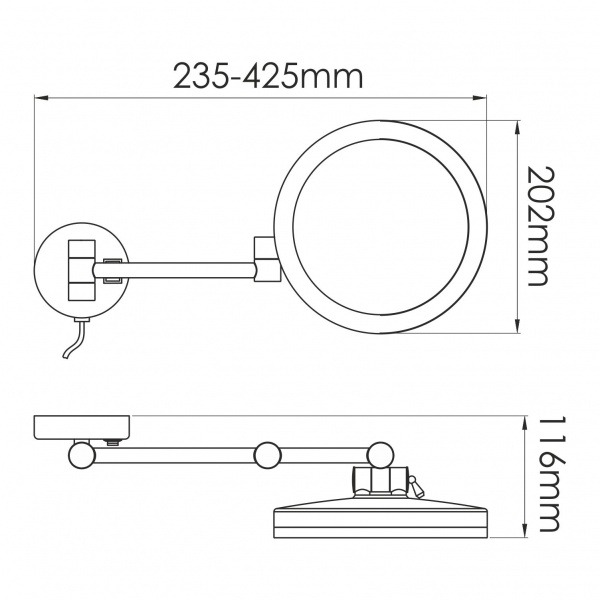 Косметическое зеркало WasserKRAFT , K-1004