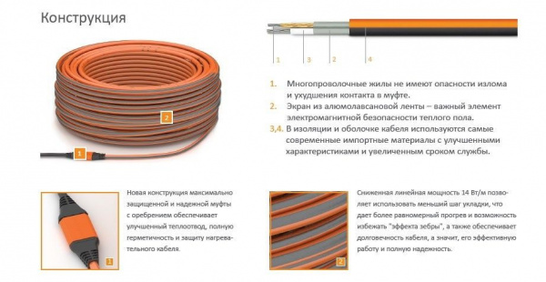 Кабель нагревательный "Теплолюкс" ProfiRoll 49,0 м/810 Вт, 100 035 704 900