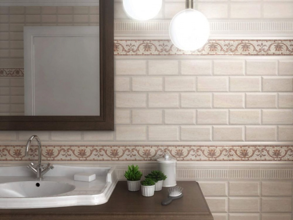Плитка настенная Kerama Marazzi Олимпия 9,9х20 беж светлый грань 19044