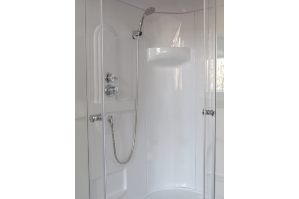 Гидромассажный бокс Royal Bath 100х80х217, матовое стекло, белый профиль, правая, RB 8100BP2-M-R