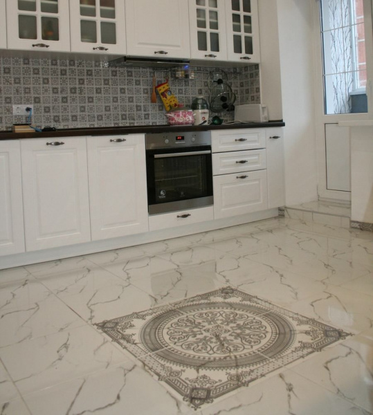 Декор Grasaro Classik Marble Glossy White/Белый G-270/d03 40x40 G-270/G/d03/40x40