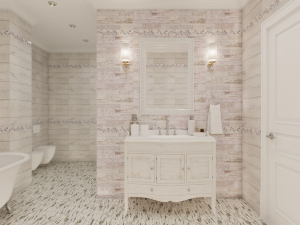 Бордюр Global Tile кер. Сан-Ремо / San Remo Бел. 50x5,4 , GT16VG