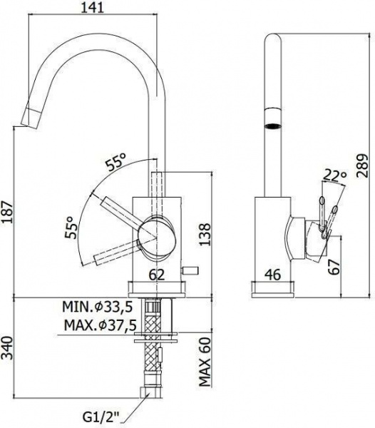 Смеситель для раковины Paffoni Berry BR078CR
