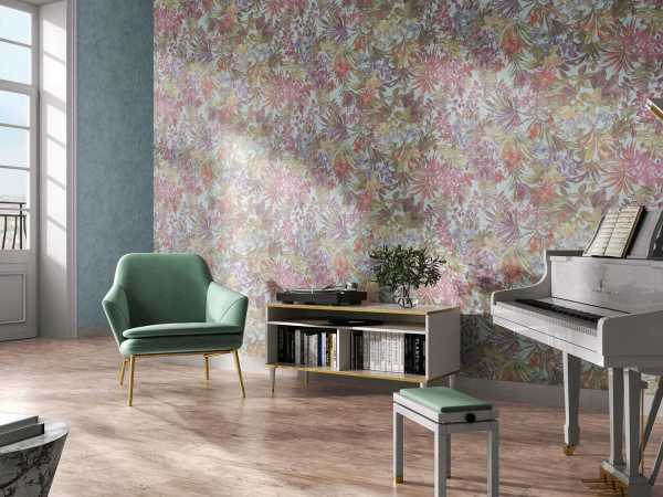 Обои виниловые Kerama Marazzi Джангл мотив, светлый цветной, KM5903