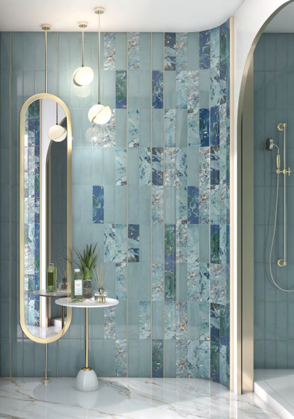 Керамическая плитка настенная Kerama Marazzi Милан Дарсена голубой 8,5x28,5x8,5, 9036